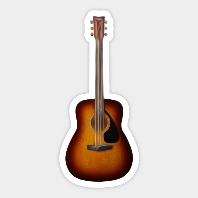 Artistic Acoustic Guitar Sticker by nickcarpenter